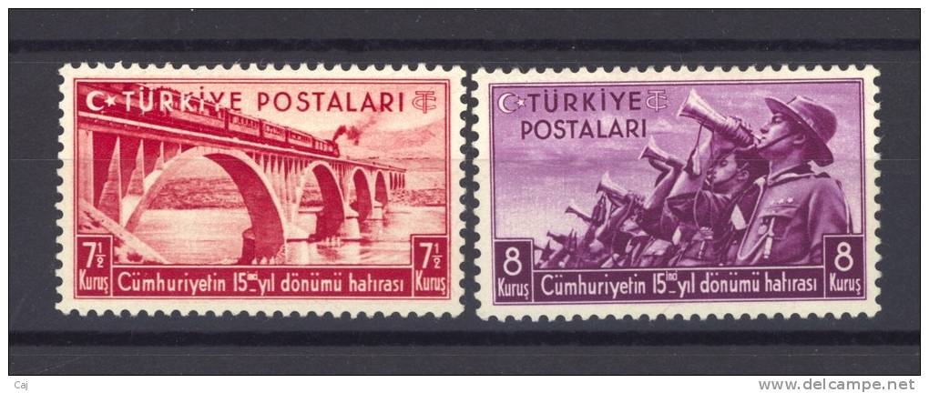 Turquie  -  1938  :  Mi  1032-33  * - Neufs