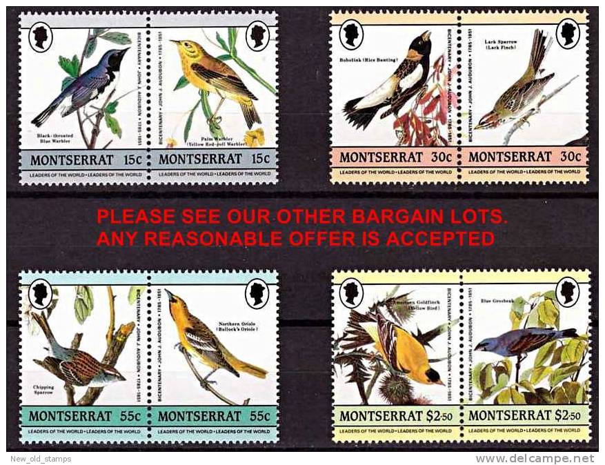 MONTSERRAT 1985 AUDUBON BIRDS MNH - Collections, Lots & Séries