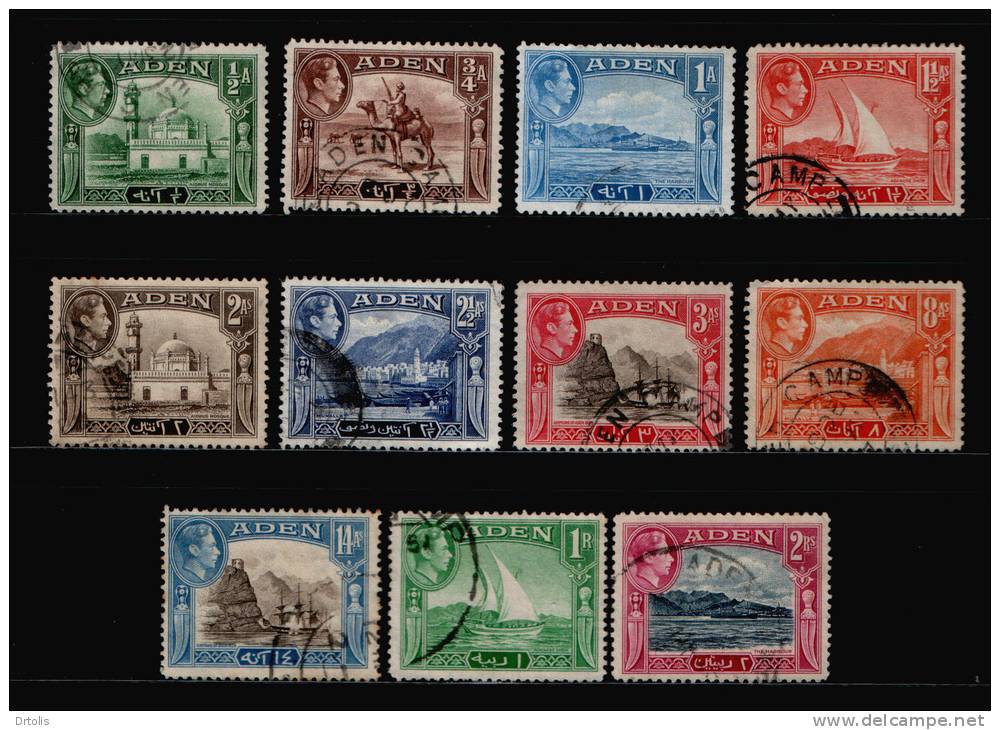 ADEN / 11 VF USED STAMPS - Aden (1854-1963)