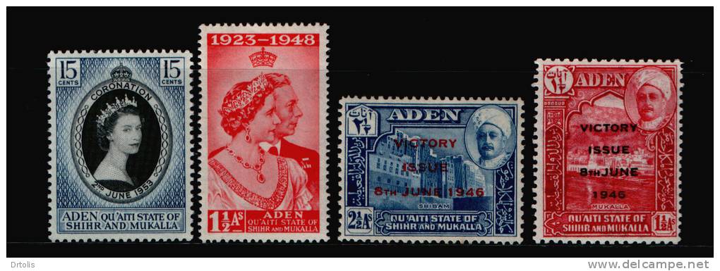 ADEN / QUAITI STATE IN HADHRAMAUT / 4MNH & MH STAMPS / VF - Aden (1854-1963)