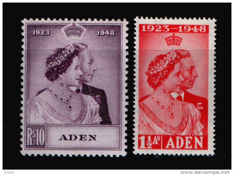 ADEN / 1949 / ROYAL SILVER WEDDING / SG 30-31 / MH / VF - Aden (1854-1963)