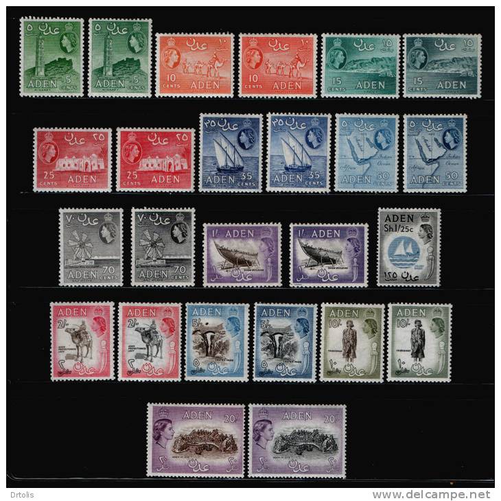 ADEN / 1953 / SG 48-72 / MH / VF - Aden (1854-1963)