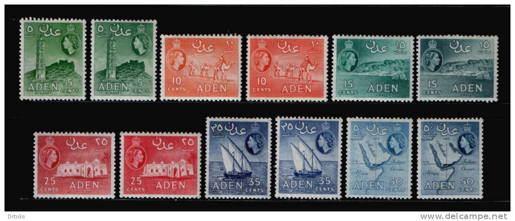 ADEN / 1953 / SG 48-72 / MH / VF - Aden (1854-1963)