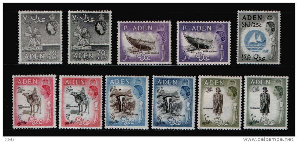 ADEN / 1953 / SG 48-72 / MH / VF - Aden (1854-1963)