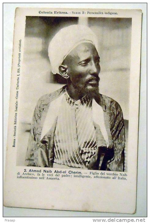 Erytrée Eritrea Colonie Italienne Cpa - AHMED NAIB ABD EL CHERIM - Erythrée