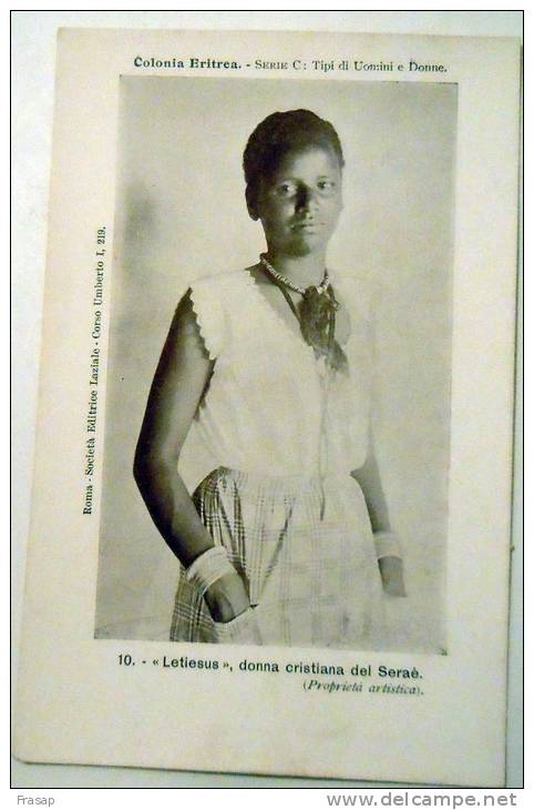 Erytrée Eritrea Colonie Italienne Cpa -DONNA CRISTIANA DE SARAE - Eritrea