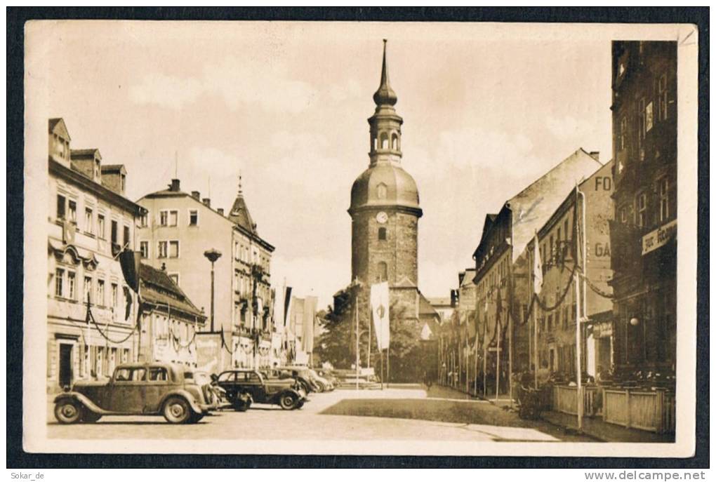 AK Bad Schandau 1934, Sachsen, Marktplatz Und Kirche - Bad Schandau