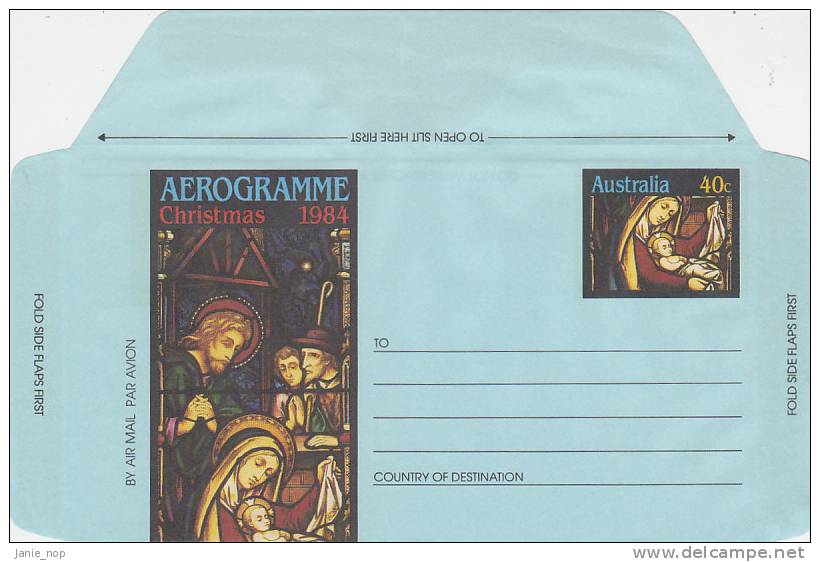 Australia 1984 A 69 Christmas 40c Aerogramme - Aérogrammes