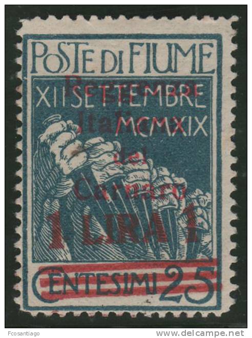 ITALIA 1920 (FIUME) - Yvert #128 - MLH * - Fiume & Kupa