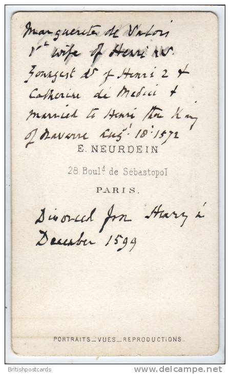 CDV - Henri IV &amp; Marie De Médicis &amp; Marguerite De France By E. Neurdein -  Monarques De France - Anciennes (Av. 1900)