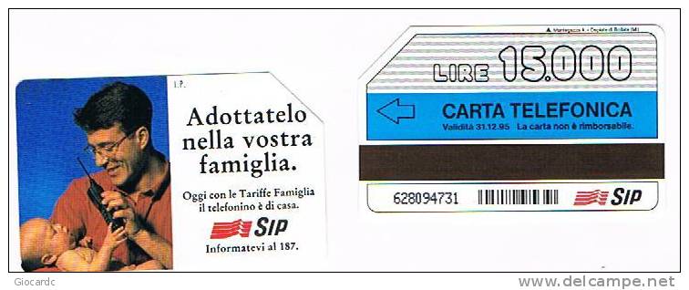 TELECOM ITALIA (PERIODO SIP) - C.& C.2398 - TELEFONINO FAMILY SIP  15.000 - USATE - Openbaar Speciaal Over Herdenking