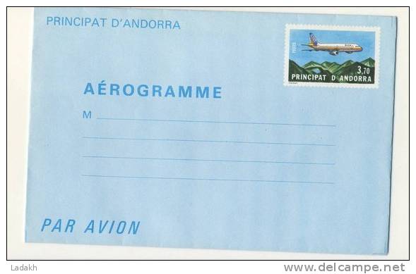 AEROGRAMME #  AIRBUS A 310 # SURVOL DU LAC ENGOLASTERS # 3,70 F # - Stamped Stationery & Prêts-à-poster