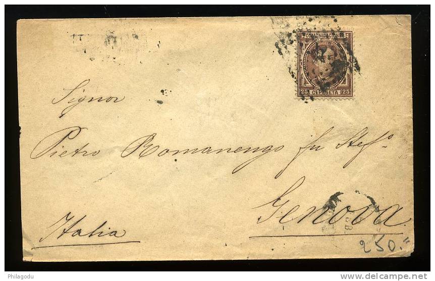 Lettre Vers GENOVA  Février 1879 - Covers & Documents
