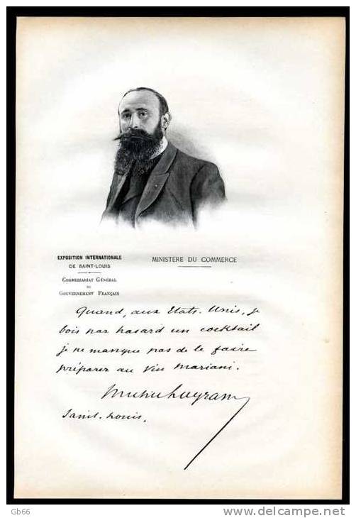 MICHEL LAGRAVE....biographie, Autographe, Et Portrait Gravé Sur Bois  1904 - Collections