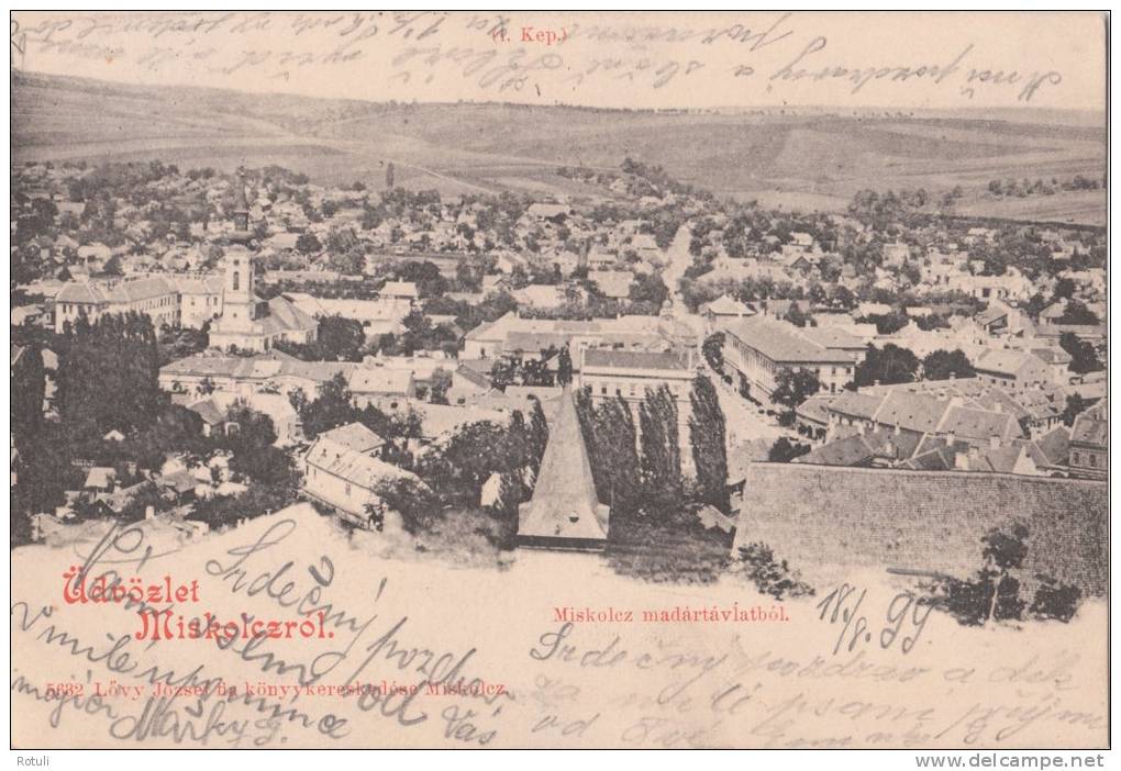 Hungary Miskolc  (Miskovec) 1899 Postcard Bird´s Eye View Of The City - Hongrie
