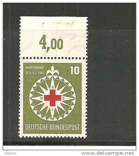 DSP2026/ BRDMi.Nr.164**/ (1953) Rotes Kreuz (red Cross, Cruz Roja) Mit Oberrand - Ungebraucht