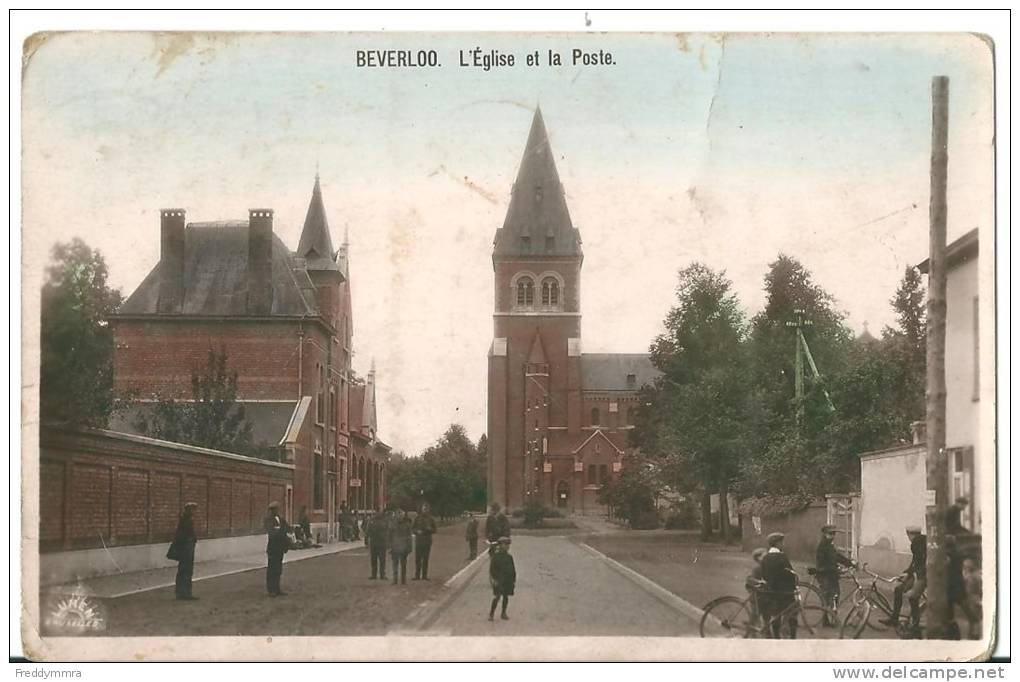 Beverloo: L'Eglise Et La Poste - Beringen