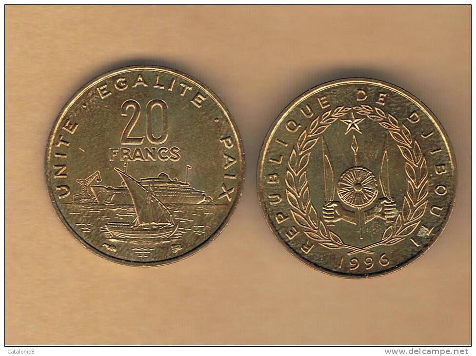 DJIBOUTI - 20 Francs 1996 SC  KM24 - Gibuti