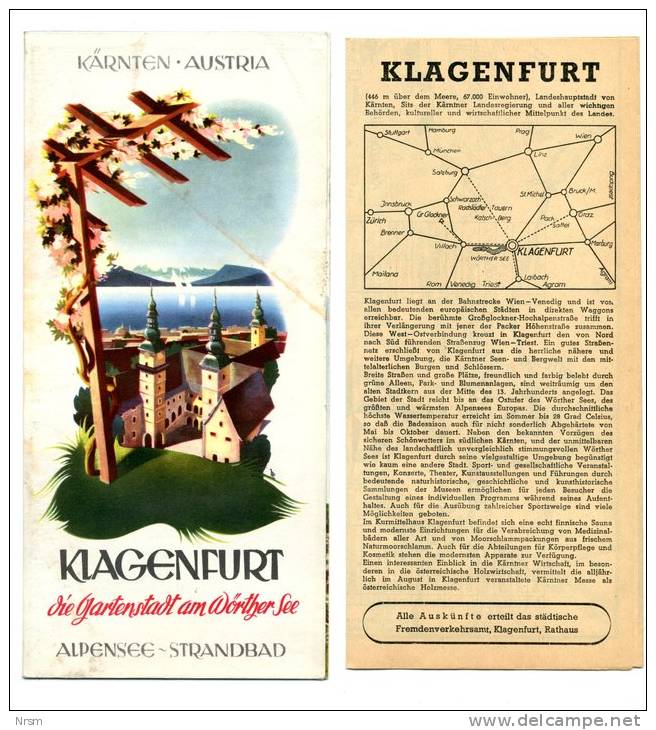 Guide Touristique De KLAGENFURT (Autriche) Des Années 60 - Sonstige & Ohne Zuordnung