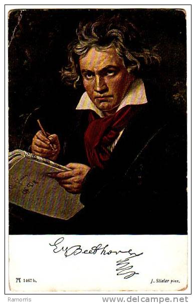 PC7515 Portrait Of Beethoven By Stieler. - Music And Musicians