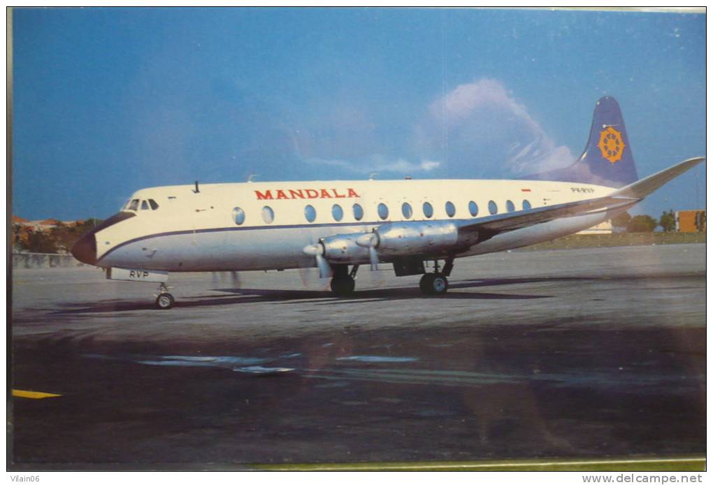 VICKERS VISCOUNT   MANDALA AIRLINES   PK RVP - 1946-....: Moderne