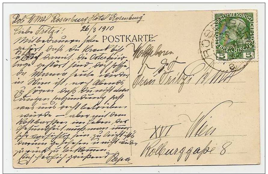 AUSTRIA Lot 2 Postcards Views MARIA TAFERL & ROSENBURG (Niederösterreich) + Printed Stamps (briefmarken Motiv) - Altri & Non Classificati