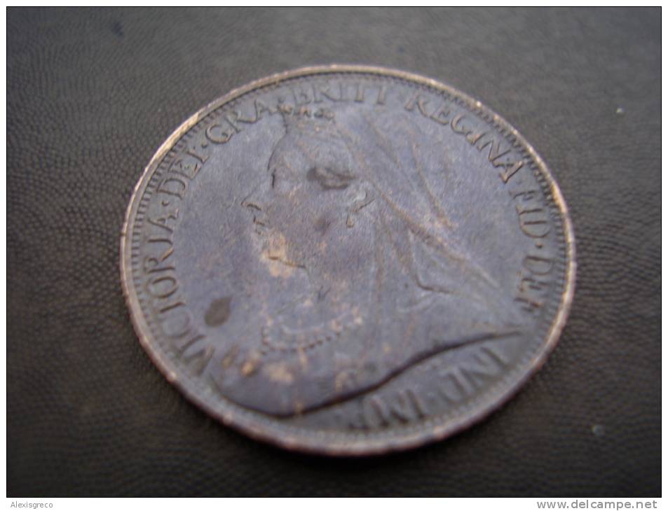 Great Britain 1901 QUEEN VICTORIA  FARTHING  USED  CONDITION As Seen. - B. 1 Farthing