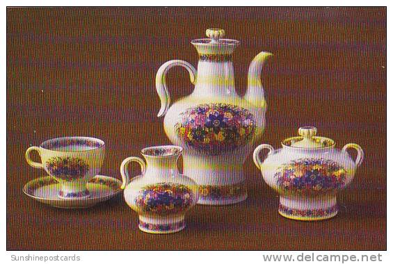 Russia Leningrad Coffee Set Russian Field 1973 Museum Of The Lomonosov Porcelain Factory - Porcelaine