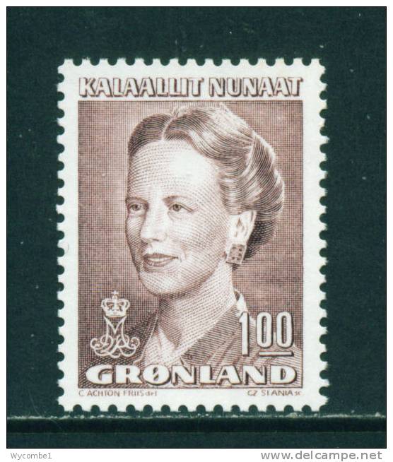 GREENLAND - 1990 Queen Margrethe 1k Unmounted Mint - Unused Stamps