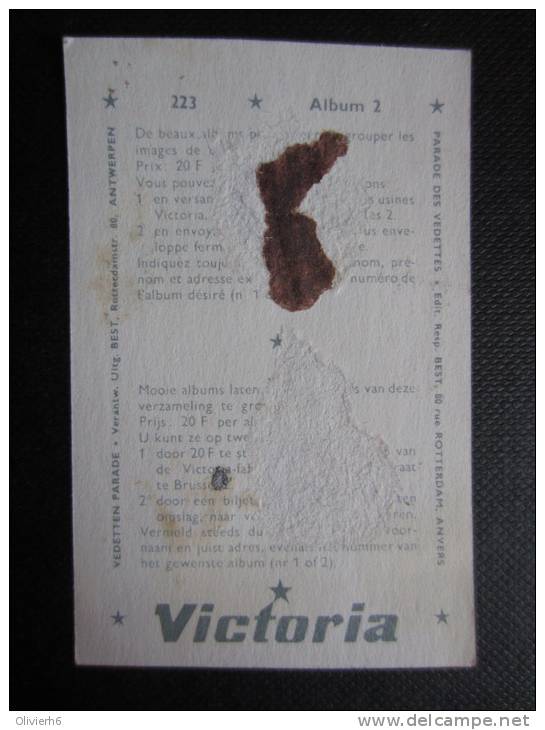 CHROMO Chocolat VICTORIA (M33) PARADE DES VEDETTES (2 Vues) N° 223 Hervé VILARD Musique - Victoria