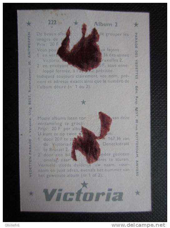 CHROMO Chocolat VICTORIA (M33) PARADE DES VEDETTES (2 Vues) N° 222 CHRISTOPHE Musique - Victoria