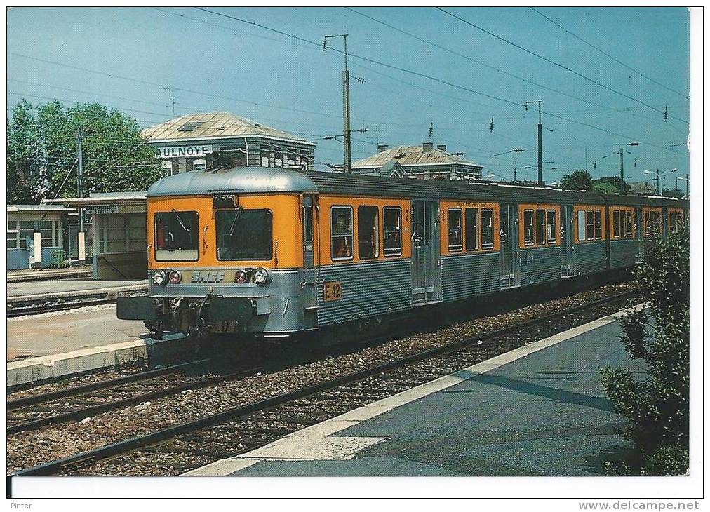 AULNOYE - TRAIN - Rame Inox E42 - Juillet 1986 - Aulnoye