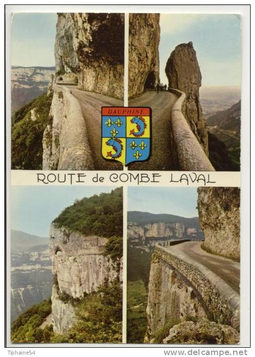 38 - ROUTE DE COMBE LAVAL - 4 Vues + Blason Du Dauphiné - Laval