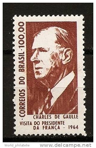 Brésil Brasil 1964 N° 763 ** Général, Charles De Gaulle, Président, France, Portrait, Cravatte - Unused Stamps