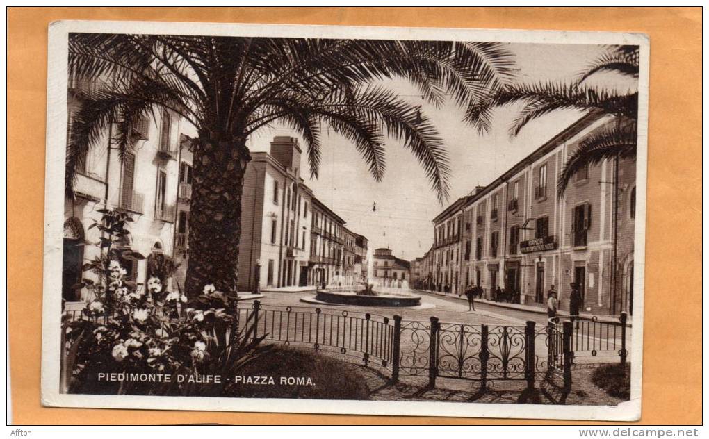 PIEDIMONTE D'ALIFE Piazza Roma Old Postcard - Caserta