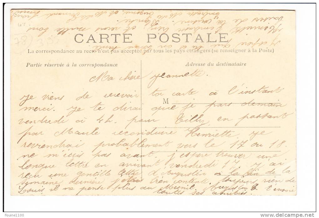 Carte De  Carrières Sous Bois  Le Château Du Val  ( Recto Verso ) état Très Moyen - Sonstige & Ohne Zuordnung