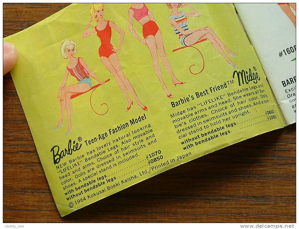 EXCLUSIVE FASHIONS By MATTEL - LIVRET PUBLICITAIRE MATTEL 1964 - BOOK 1 ( RARE A Trouver ) / Zie Foto's Voor Détail ! - Barbie