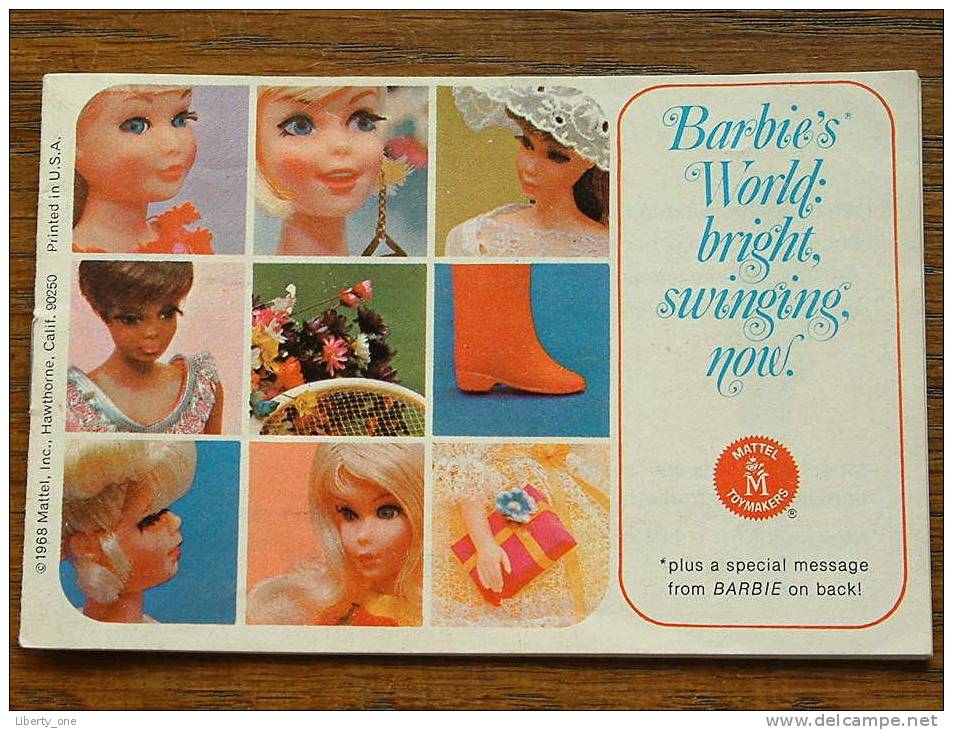 BARBIE'S WORLD BRIGHT SWINGING NOW By MATTEL - LIVRET PUBLICITAIRE 1968 ( RARE A Trouver ) / Zie Foto´s Voor Détail ! - Barbie