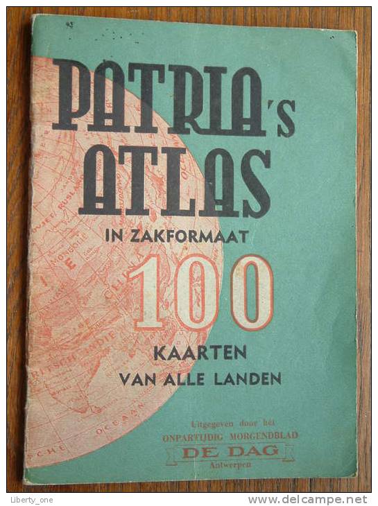 PATRIA´S ATLAS In Zakformaat 100 Kaarten Van Alle LANDEN Bijlage " DE DAG " ( 145 X 200 Mm. - Voir Photo Pour Détail ) ! - Europa