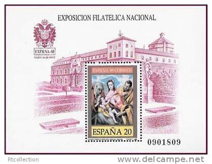 SPAIN 1989 EXFILNA '89  National STAMP Philatelic Exhibitions Philately Toledo MNH Michel BLK 34 Scott 2601 - Blocchi & Foglietti