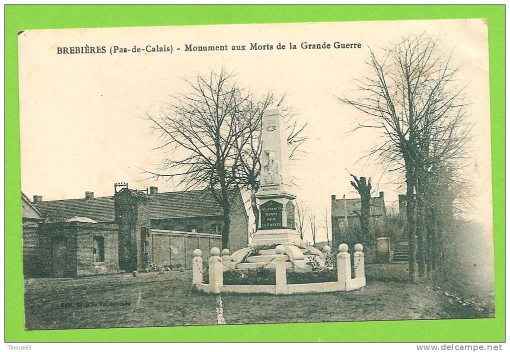 62 * BREBIERES - Monument Aux Morts De La Grande Guerre - Wissant