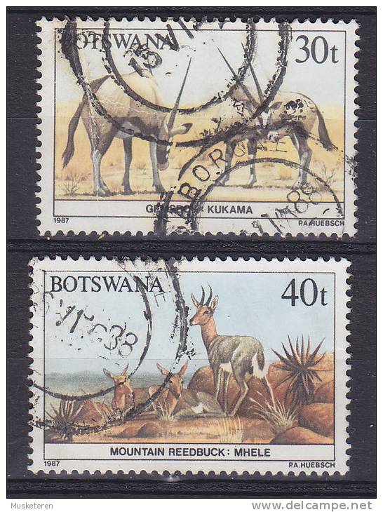 Botswana 1987 Mi. 415, 417     30 & 40 T Oryx & Bergriedbock - Botswana (1966-...)