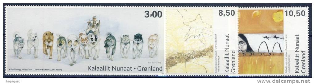 ##Greenland 2007. Paintings. Michel 489-91. MNH(**) - Ongebruikt