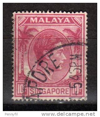 SINGAPORE - 1948/52 YT 9 (B) USED - Singapur (...-1959)