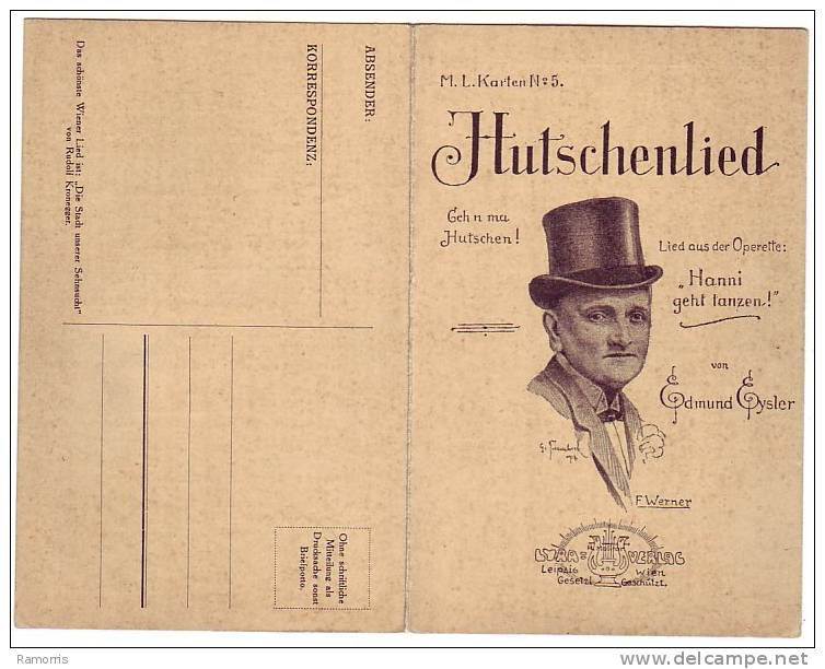 PC2485 Postcard: Eysler Hutschenlied - Music And Musicians