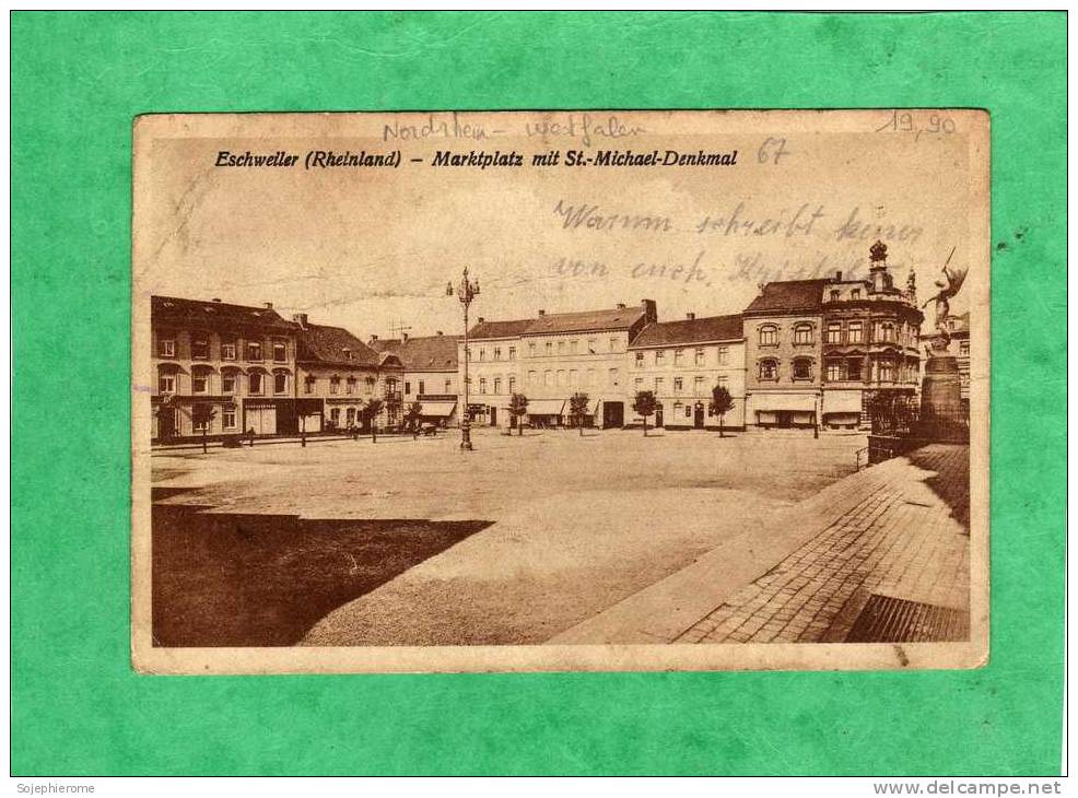 Eschweiler (Rheinland) Markplatz Mit St.-Michael-Denkmal - Eschweiler