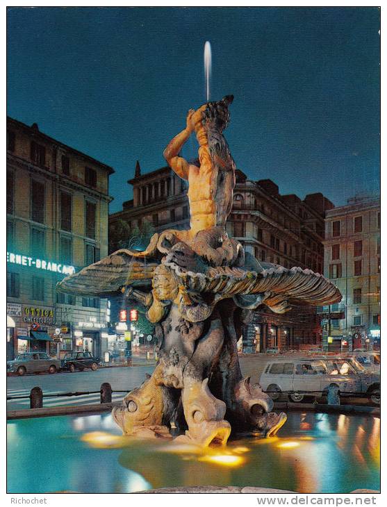 Roma Di Notte -  Piazza Barberini - Piazze