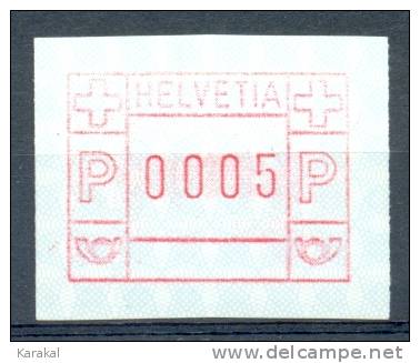 Suisse Switzerland Schweiz ATM Frama Helvetia MiNr 3 Ohne Fasern 1981 MNH XX - Automatenzegels