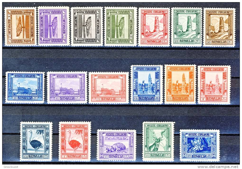 Somalia 1932 Pittorica N. 167-184 MNH/MVLH, Alti Valori Firmati Diena E/o Oliva. Freschissima, Spettacolare Cat. €. 7250 - Somalia