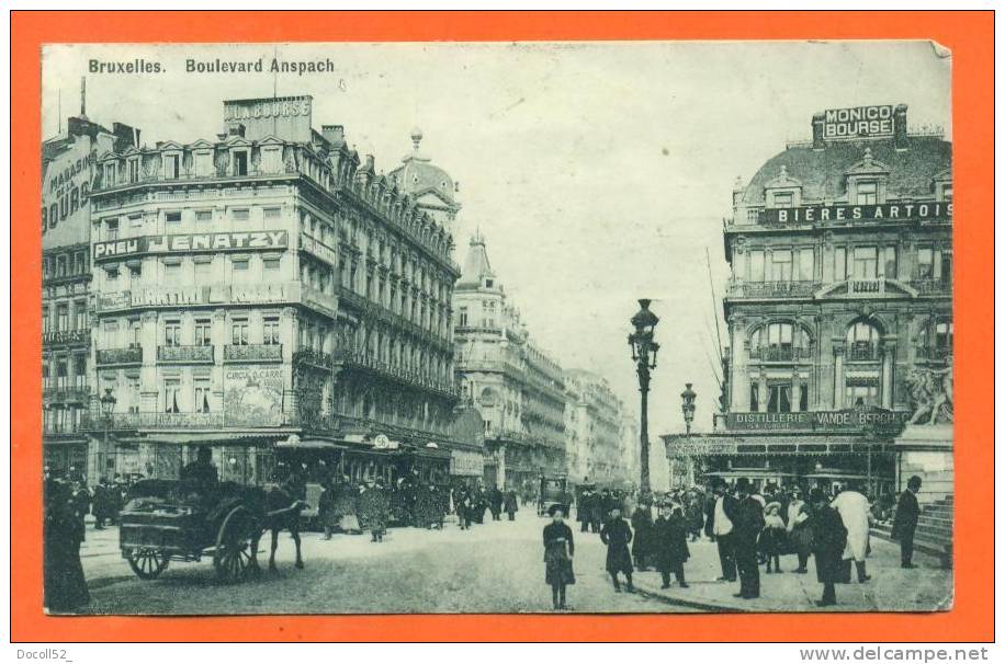 Belgique - Bruxelles    "  Boulevard Anspach  " - Lanen, Boulevards